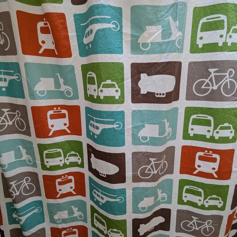 Shower curtain - transportation theme